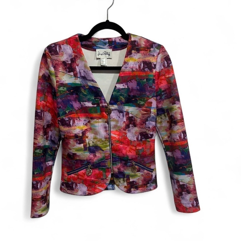 Joseph Ribkoff Multicolor Abstract Blazer